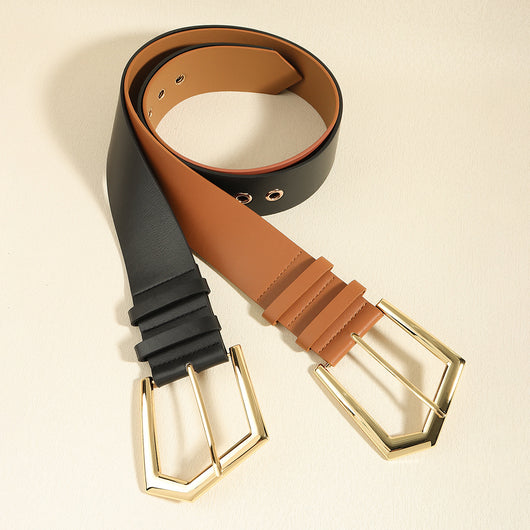 Cinturón Elástico Metálico Negro Ajustable - Accesorios de Moda para Abrigos y Faldas - Image 2