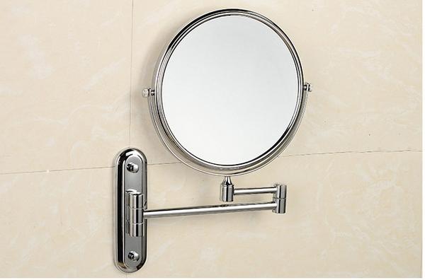 Espejo de Pared Doble Cara Giratorio Ajustable para Maquillaje y Baño - Image 5
