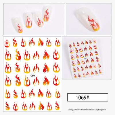 Adhesivo Decorativo para Uñas con Diseños Flama y Patrones - Image 3