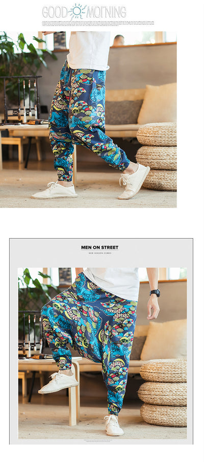 Pantalones de Lino Sueltos Estilo Hip-Hop Casual para Hombre - Image 15