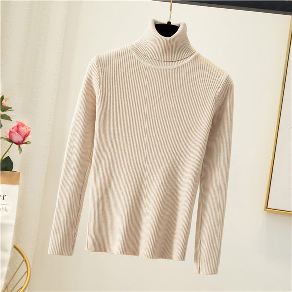 Suéter Cuello Alto Ajustado para Mujer