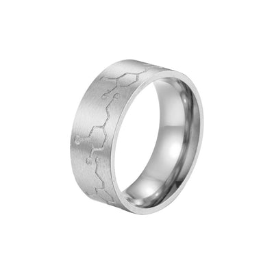 Anillo de Acero Inoxidable Dopamina para Parejas - Image 3