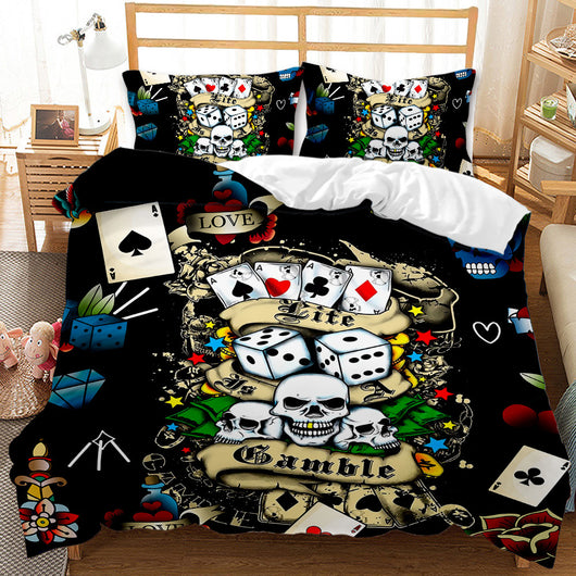 Juego de Edredón Estampado con Calaveras en Impresión Digital - Image 20