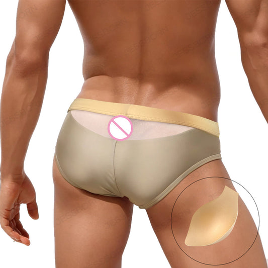 Bóxer de Baño Hombre Malla Trasera Cintura Baja Triángulo - Image 2