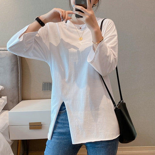 Blusa Larga de Algodón Puro Blanco para Mujer Talla Grande Suelta y Cómoda - Image 7