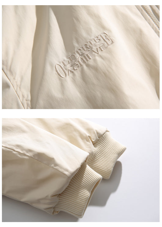 Chaqueta de Algodón con Bordado de Letras - Estilo Casual Sofisticado - Image 15