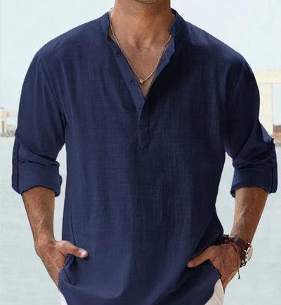 Camisa Casual Holgada para Hombre con Mangas Largas - Image 3