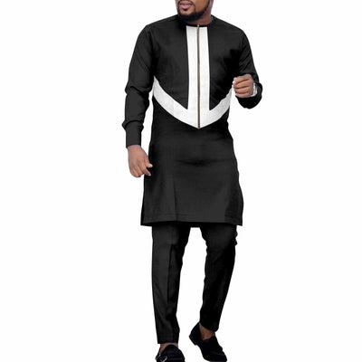 Conjunto de Ocio Étnico Africano para Hombre - Pantalón y Camisa - Image 3