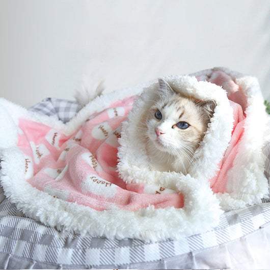 Manta térmica de lana de cordero para perros y gatos - Cojín suave de invierno - Image 5