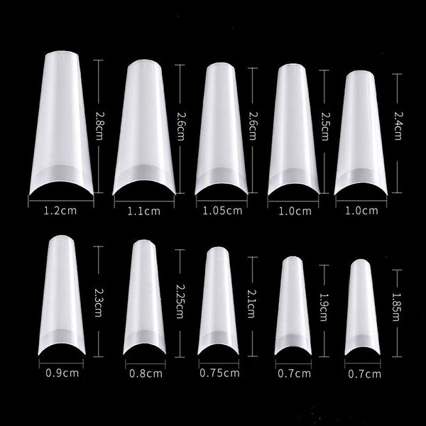 Tiras de Uñas Postizas Francesas Punta Plana - 504 Piezas - Image 5