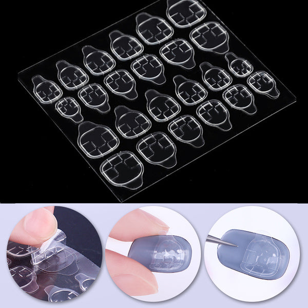 Adhesivos de uñas transparentes invisibles