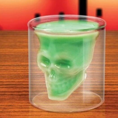 Vaso de Cristal Doble Transparente con Diseño Calavera - Image 4
