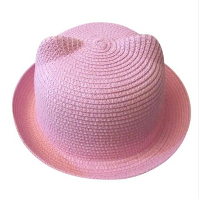 Sombrero de Paja Estilo Coreano con Orejas de Gato - Protección Solar Verano - Image 7