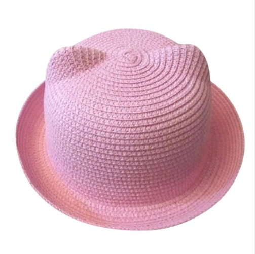 Sombrero de Paja Estilo Coreano con Orejas de Gato - Protección Solar Verano - Image 7