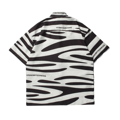 Camisa de Manga Corta con Estampado Personalidad para Hombre - Image 2