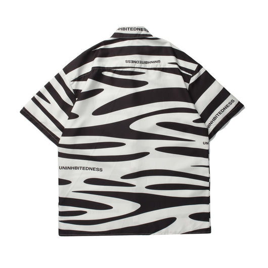 Camisa de Manga Corta con Estampado Personalidad para Hombre - Image 2