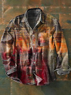 Camisa Retro de Manga Larga para Hombre - Image 25