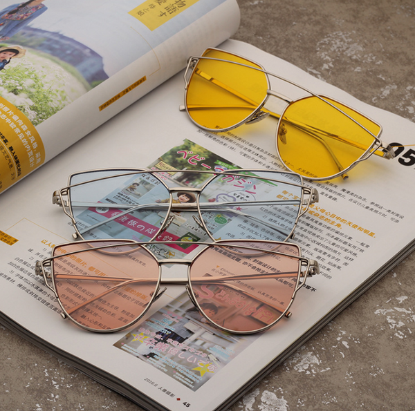 Gafas de Sol Vintage Doradas para Mujer
