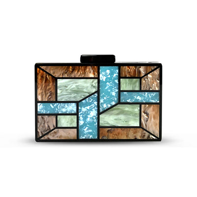 Bolso de Cena Geométrico con Costuras - Diseño Versátil para Cualquier Ocasión - Image 6