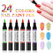 Set de 24 Bolígrafos de Esmalte de Uñas 3D - Pintura Artística para Decoración de Uñas
