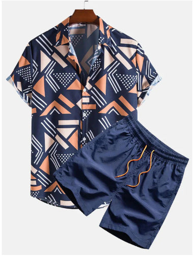 Camisa Cardigan Estampada Manga Corta para Playa Hombre - Image 6