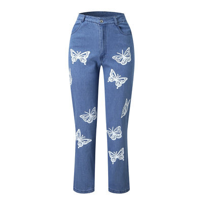 Pantalones Anchos Flor Mariposa para Mujer - Image 9