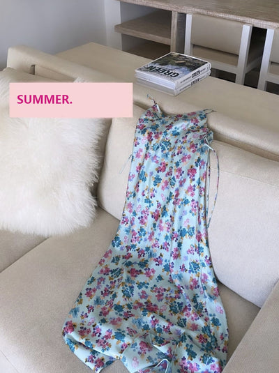 Vestido Largo Francés con Diseño Floral para Mujer - Image 2