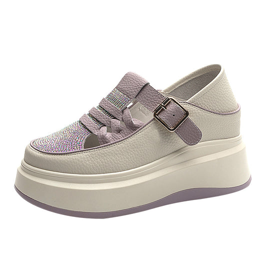 Zapatos Casuales Plataforma Cuña con Strass Reversibles - Image 5