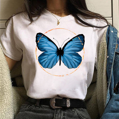 Blusa Estampada Blanca Suelta Casual para Mujer - Image 34