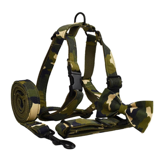 Correa de Paseo Camuflaje con Agarre Manual para Perros