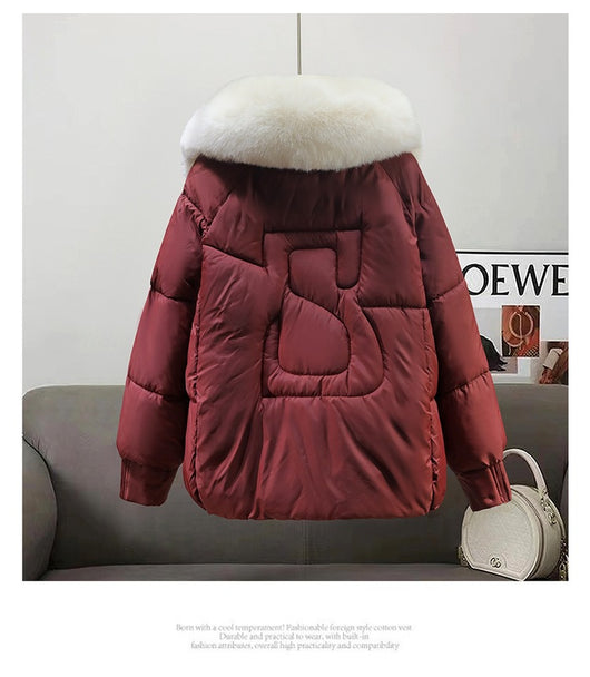 Abrigo de Lujo Coreano con Cuello de Pelaje - Cálido y Elegante - Image 12