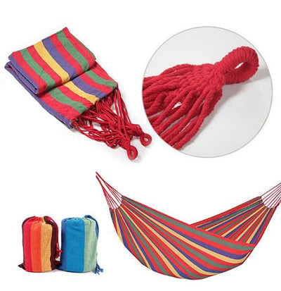 Hamaca Doble de Lona para Camping y Ocio al Aire Libre - Image 7