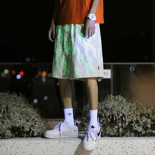 Shorts Sueltos Estampado Completo Tendencia para Hombre - Image 9