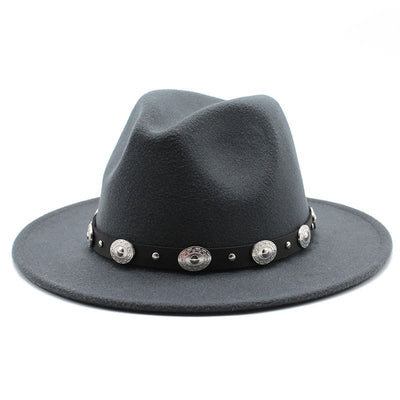 Sombrero de Copa Retro con Cinturón Metálico Unisex - Estilo Jazz Vintage - Image 11