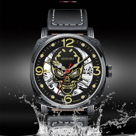 Reloj Mecánico Calavera Súper Luminoso