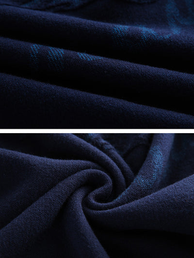 Suéter de Lana Jacquard Oversize Talla Grande para Hombre - Image 4