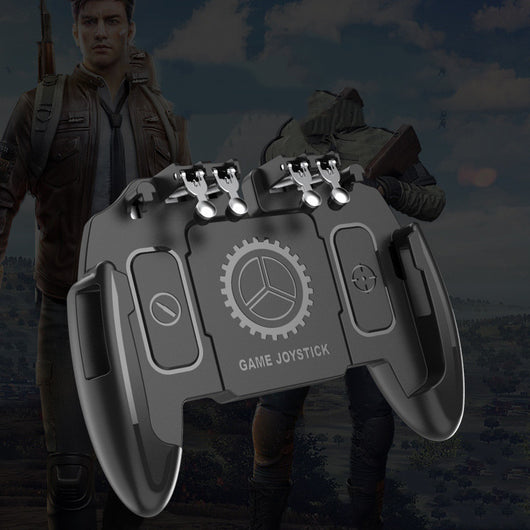 Black M11 mobile gaming controller with cooling fan and four silver trigger buttons for smartphones. - Image 15