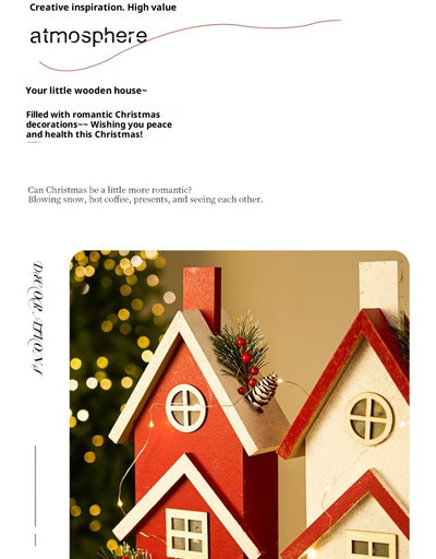Adorno Navideño Casita de Madera con Buzón Decorativo - Image 16