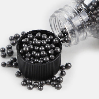 Clear plastic bottle of black cat litter deodorizing beads with a black and red label, 300g. - Image 6