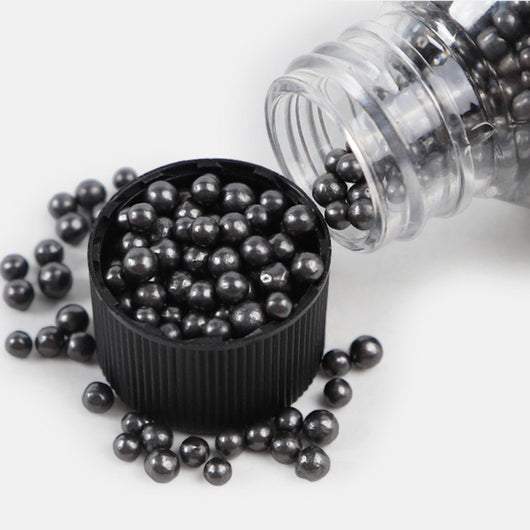 Clear plastic bottle of black cat litter deodorizing beads with a black and red label, 300g. - Image 6