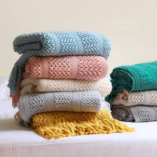 Manta Tejida de Algodón para Sofá, Cama y Decoración - Image 13