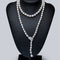 Natural Freshwater Pearl Sweater Chain A Classic Charming And Stylish Design Blanco