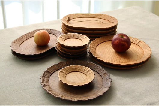 Bandeja de Té Japonesa Artesanal en Madera con Encaje Tallado a Mano - Image 28