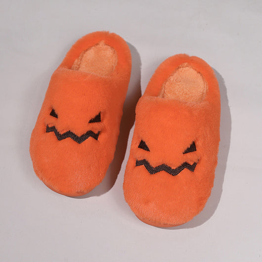 Pantuflas Cálidas de Calabaza Halloween - Cómodas Zapatillas Peluche para Casa - Image 5