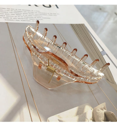 Pinza Geométrica de Acrílico Transparente para Trenzas - Image 9
