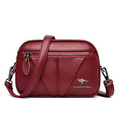 Bolso Bandolera Redondo de Cuero Genuino - Versátil y Elegante - Image 4