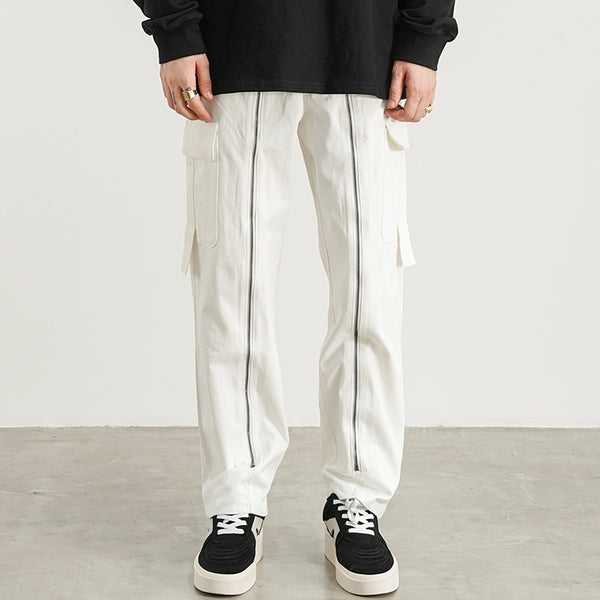 Jeans Rectos Oversize con Corte Tridimensional y Cierre Lateral