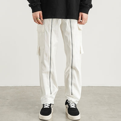 Jeans Rectos Oversize con Corte Tridimensional y Cierre Lateral