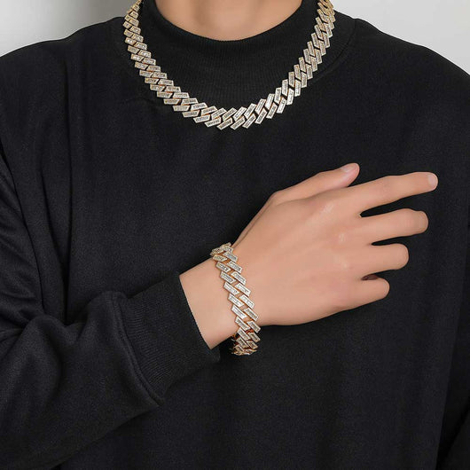 Cadena Cubana Hip Hop de Diamantes Doble Fila 18mm - Image 14