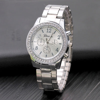 Reloj de Moda con Banda de Acero Aleado y Diamantes - Image 2